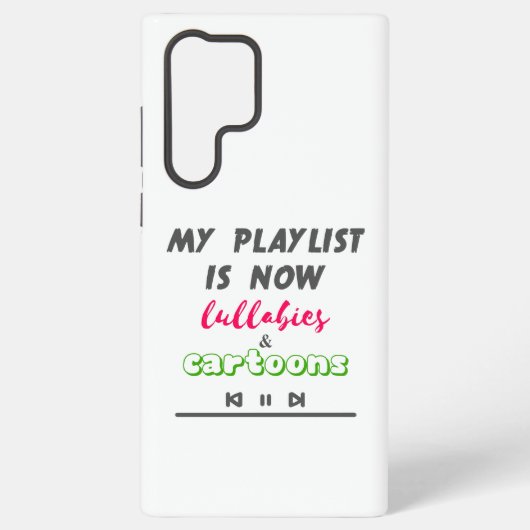 Grappige nieuwe vader/moeder playlist samsung galaxy hoesje (Achterkant)