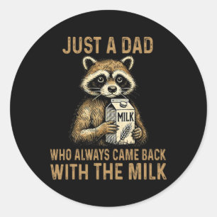 Grappige nieuwe vader Shirten met de melkvaders da Ronde Sticker