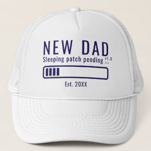 Grappige nieuwe vader slaap patch in behandeling B Trucker Pet