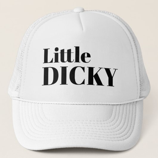 Grappige Nieuwigheid Baseball LITTLE DICKY Trucker Pet (Voorkant)