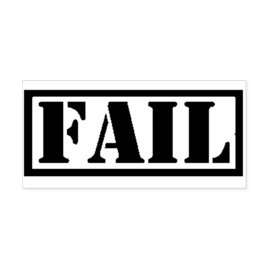 Grappige nieuwigheid FAIL Rubber Stamp Rubberstempel (Afrduk)