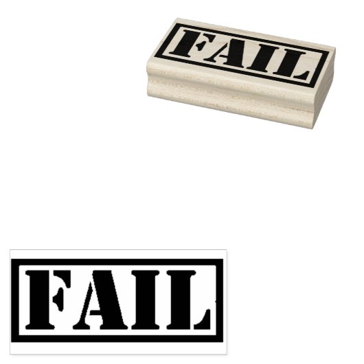 Grappige nieuwigheid FAIL Rubber Stamp Rubberstempel (Gestempeld)