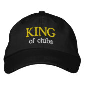 GRAPPIGE Nieuwigheid Golf Accessoires KING OF CLUB Geborduurde Pet (Voorkant)