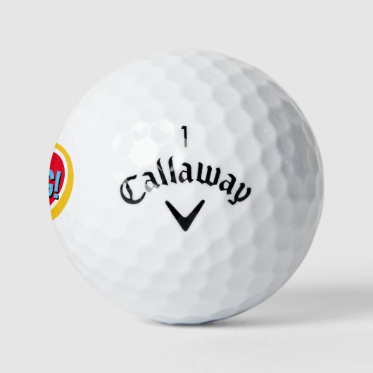 Grappige nieuwigheid grote print bang golfballen (Logo)