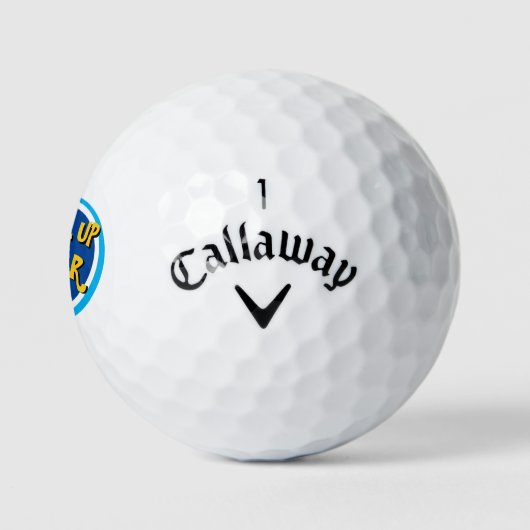 Grappige nieuwigheid grote print golfballen (Logo)