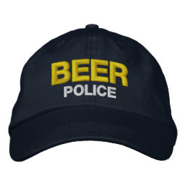 Grappige Nieuwigheid Heren Golf BIER POLITIE Geborduurde Pet