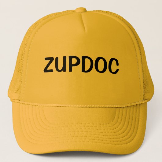 Grappige Nieuwigheid Honkbal ZUPDOC Trucker Pet (Voorkant)