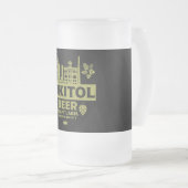 Grappige nieuwigheid kerst bier labels matglas bierpul (Voorkant rechts)