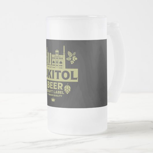 Grappige nieuwigheid kerst bier labels matglas bierpul (Voorkant rechts)