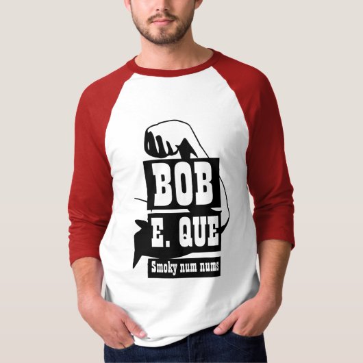 Grappige nieuwigheid Mannen Grilling Gear BOB E QU T-shirt (Voorkant)