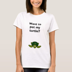 Grappige nieuwigheid Summer Fun WIL MIJN SCHILDPAD T-shirt