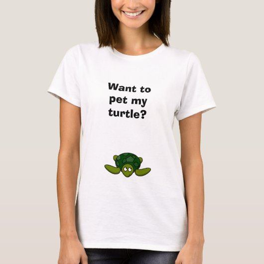 Grappige nieuwigheid Summer Fun WIL MIJN SCHILDPAD T-shirt (Voorkant)