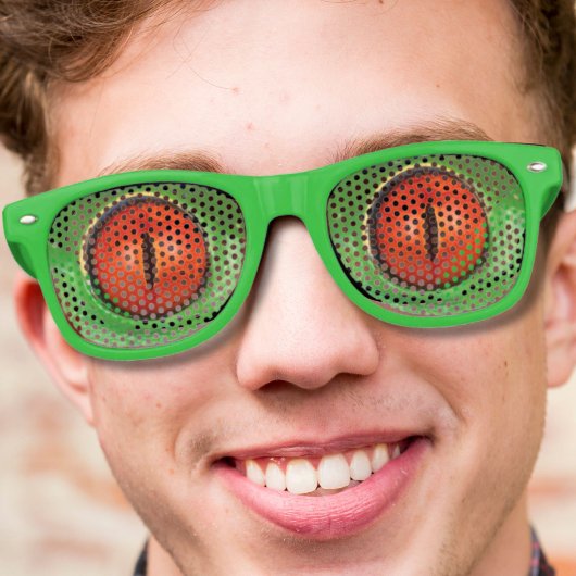 Grappige nieuwigheid wilde dier hagedis gekko ogen retro zonnebril