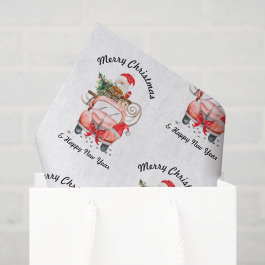 Grappige nieuwjaars vrachtwagen Kerstmis Tissuepapier (Cadeauzakje)