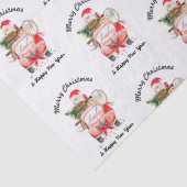 Grappige nieuwjaars vrachtwagen Kerstmis Tissuepapier (Detail)