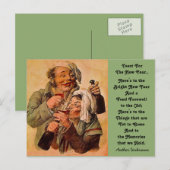 Grappige Nieuwjaarskaart voor stel dat proost ~ an Feestdagenkaart (Voorkant / Achterkant)