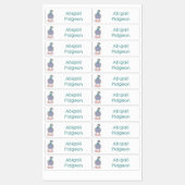 Grappige nieuwsgierige duif cartoon gepersonalisee labels (Vel)