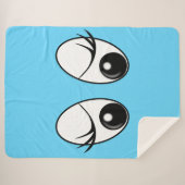 Grappige Nieuwsgierige Ogen Sherpa Deken - Kies Kl (Voorkant (horizontaal))