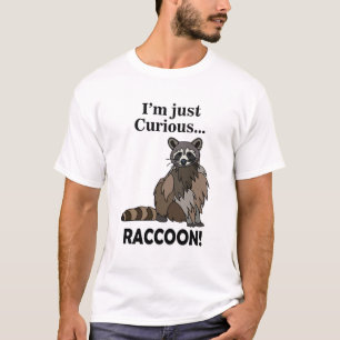 Grappige Nieuwsgierige Wasbeer T-shirt