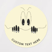Grappige nieuwsgierigheid Ogen Stickers Glimlachen (Design 2)