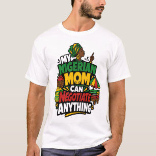  Grappige Nigeriaanse moeder onderhandelt over all T-shirt