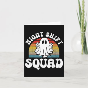 Grappige Night Shift Squad Halloween Overnight Wor Kaart