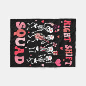 Grappige Night Shift Squad Verpleegkundigen Skelet Fleece Deken (Voorkant (Horizontaal))