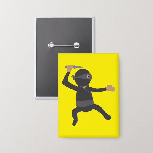 Grappige Ninja Button (Voorkant / Achterkant)