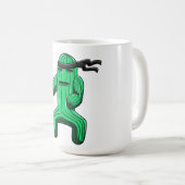 Grappige Ninja Cactus Cartoon Koffiemok (Voorkant rechts)