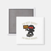 Grappige Ninja Hoogte Martial Arts Boksen Design Magneet (Voorkant / Achterkant)