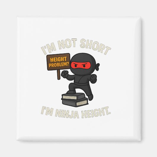 Grappige Ninja Hoogte Martial Arts Boksen Design Magneet (Voorkant)
