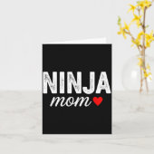 Grappige ninja-moeder zin met hart sarcastisch  kaart (Gele Bloem)