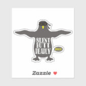 Grappige ninja pinguïn scheet stil maar dodelijk s sticker (Vel)