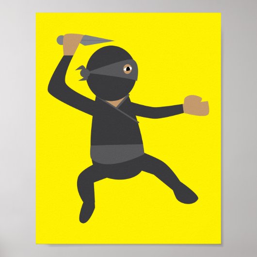 Grappige Ninja Poster (Voorkant)