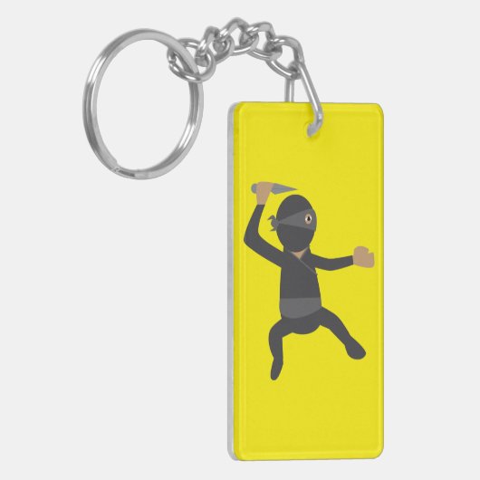 Grappige Ninja Sleutelhanger (Voorkant Links)