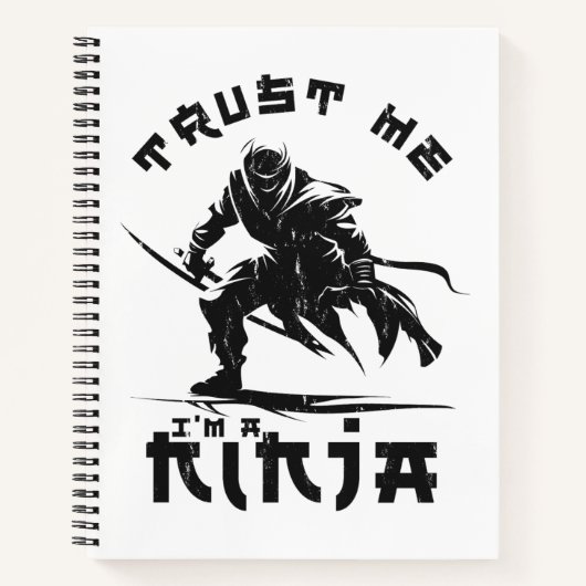 Grappige Ninja Spreuk Notitieboek (Voorkant)