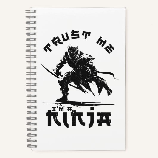 Grappige Ninja Spreuk Notitieboek (Voorkant)