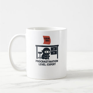 Grappige Ninja Uitstelgedrag Expert Quote Koffiemok