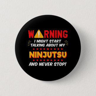 Grappige Ninjutsu Martial Arts grap Ronde Button 5,7 Cm