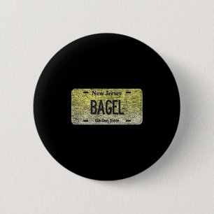 Grappige Nj State Vanity Autokenteken Bagel Ronde Button 5,7 Cm