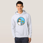 Grappige No Kings kat cartoon op een sweatshirt (Voorkant volledig)