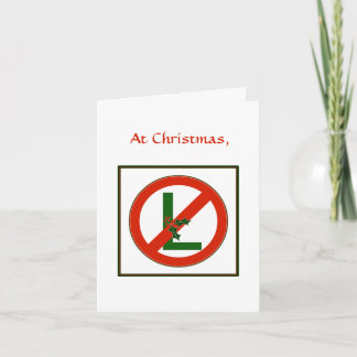 Grappige Noel "No L" kerst Kaart