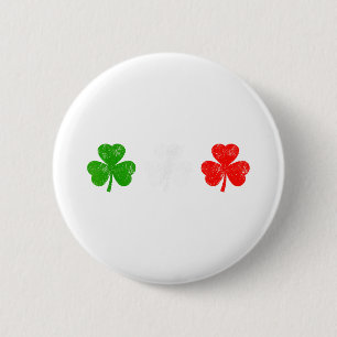 Grappige nog steeds Italiaanse Shamrocks St Patric Ronde Button 5,7 Cm