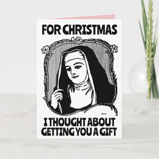 GRAPPIGE NON KATHOLIEKE KERST GROTE KAART (Voorkant)