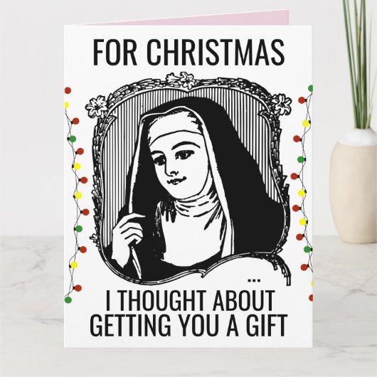 GRAPPIGE NON KATHOLIEKE KERST GROTE KERSTKAART KAART (Voorkant)