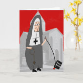 Grappige non Wenskaarten Kaart (Gele Bloem)