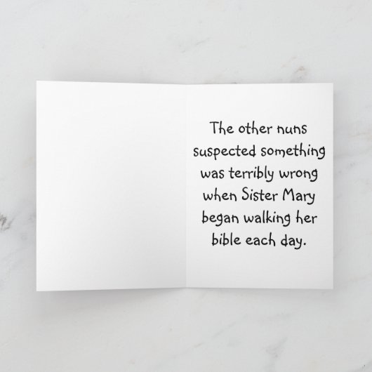 Grappige non Wenskaarten Kaart (Binnen)