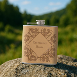 Grappige nooddrank Voeg Jouw tekst Celtic Style to Heupfles