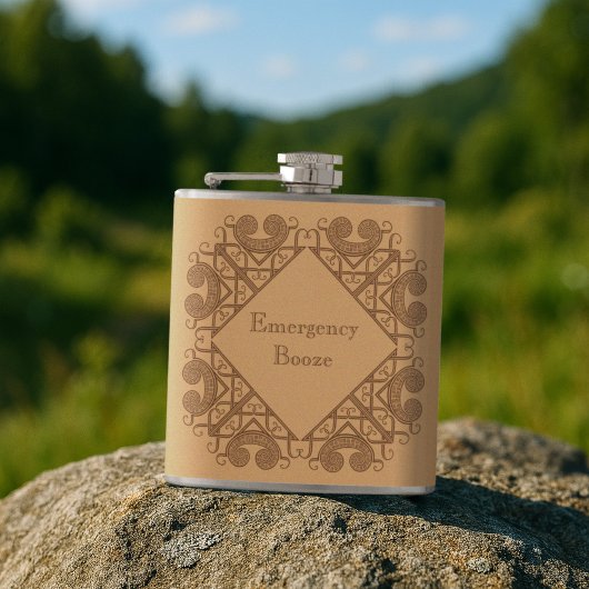 Grappige nooddrank Voeg Jouw tekst Celtic Style to Heupfles