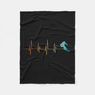 Grappige noordse ski-kunst voor mannen vrouwen kin fleece deken
